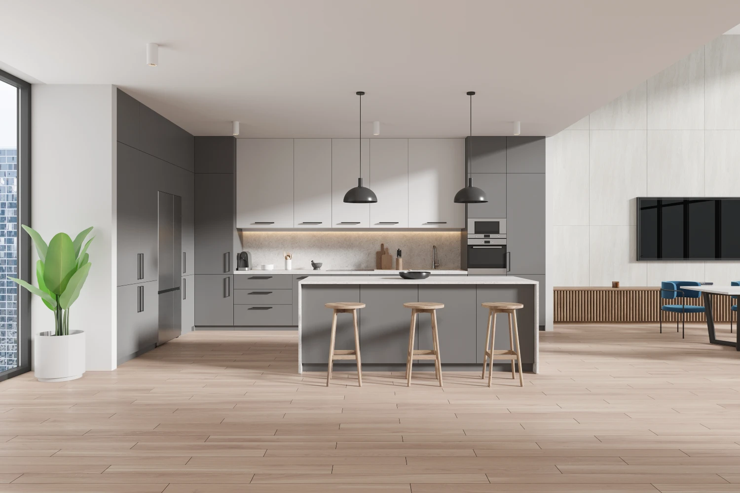 Open-Plan Kitchen and Dining